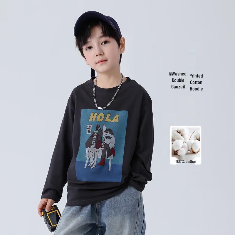 

Boys Cotton Long Sleeve Round Neck Tee 140