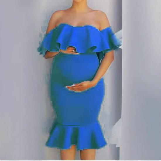 Mermaid Bodycon Skirt with Lotus Leaf Hem