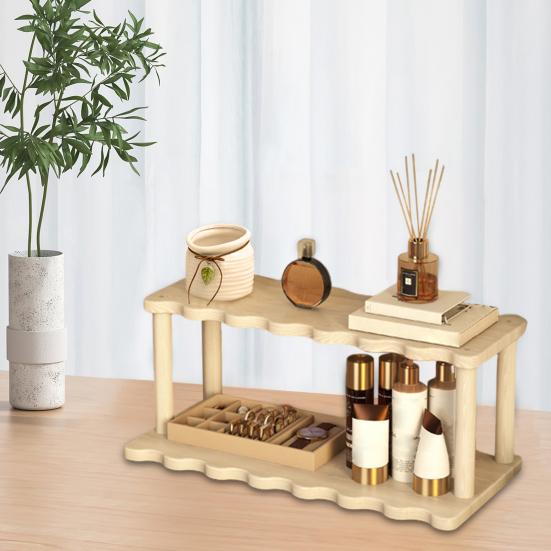 Double-layer Storage Rack Sundries Holder Strong Load-bearing Multipurpose Bathroom Kitchen Desktop Organizer