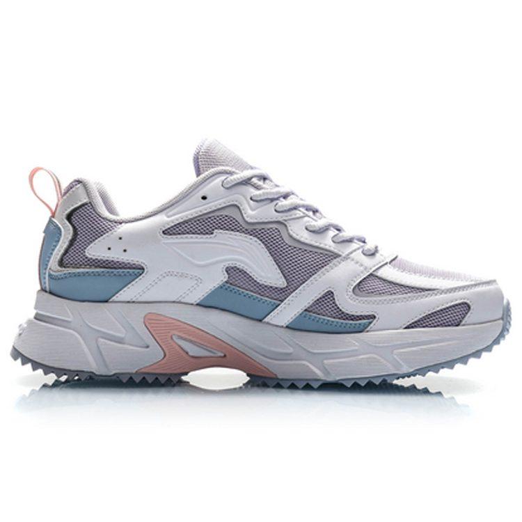 Li Ning Comfortable Fabric Cushioning Slip Resistant Abrasion Resistant Breathable Low Top Casual Running Shoes Women's ARLQ004-2