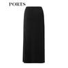 PORTS Women's Wool Cashmere Blend Midi Skirt