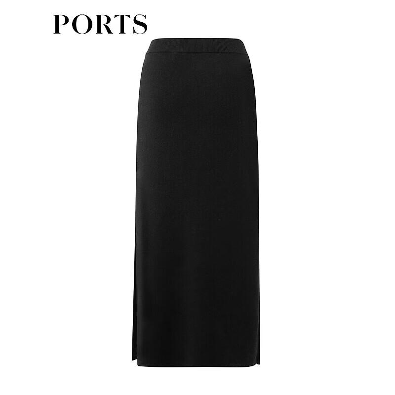 PORTS Women's Wool Cashmere Blend Midi Skirt