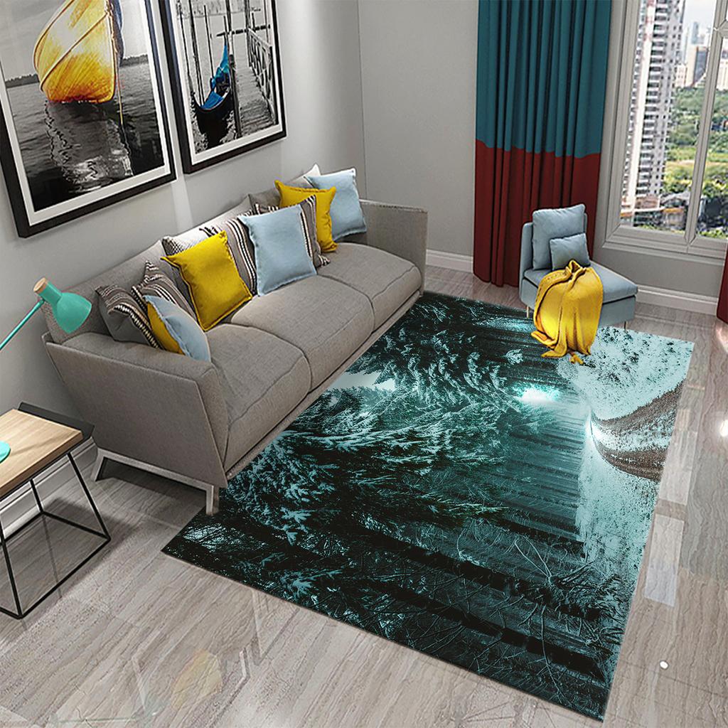 White Snow View Carpet Doormat Anti Slip Mat for Bathroom Kitchen Entrance Rugs Christmas Decor Bedroom Living Room Floor Carpet