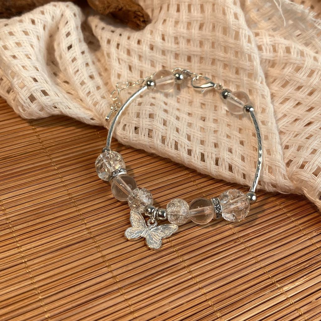 Fairy Style Deluxe Beaded Bracelet For Women Elegant Electroplated Alloy Jewelry