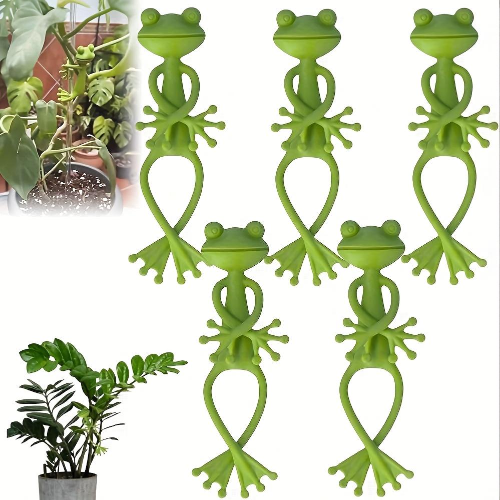 Green Frog Plant Stand Ties Reusable Decorative Flower Vegetable Adjustable Support Stem Clip Gardening Supplie Dropshipping New