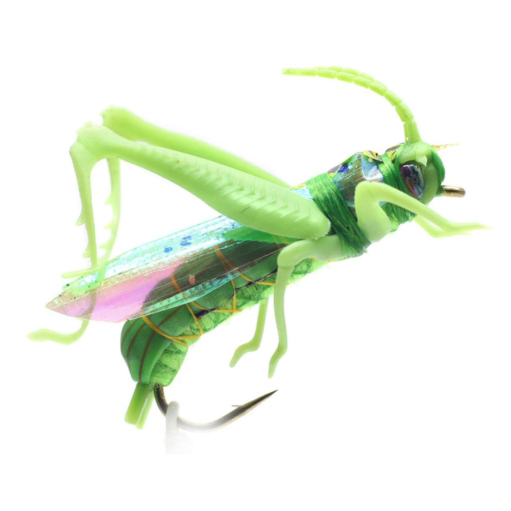 Grasshopper Angelköder Haken Realistische Fliegenfischen Künstliche Köder Angelhaken Bionic Locust Lure Jig Haken Süßwasser Salzwasser Angelzubehör