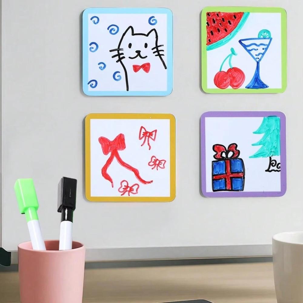 Colorful Memo Boards Multifunctional Magnet Name Tags Portable Erasable Whiteboard Office
