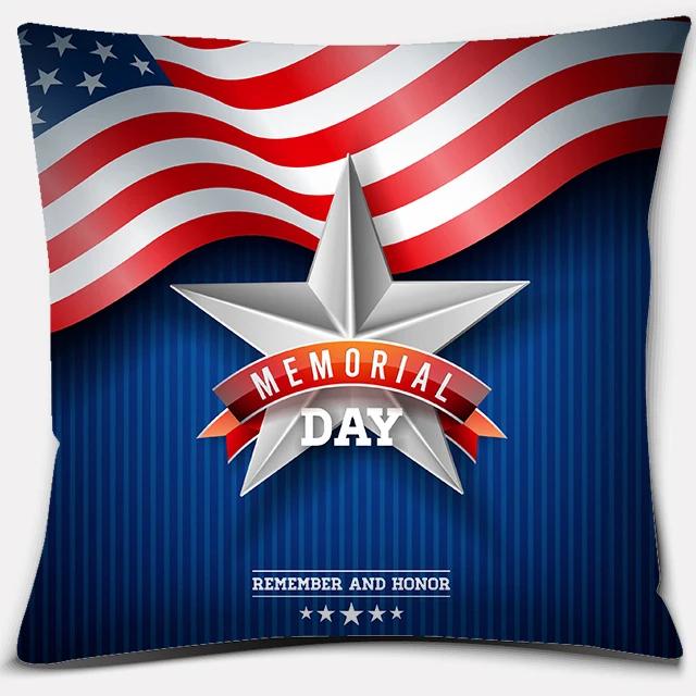 

Серія до Дня незалежності США LOVE USA Printed Square Home Decoration Наволочка Cojines Decorativos Para Sofá Akcesoria Kuch 16x16Inch