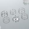 Six-Piece Adjustable Fashion Ring Set for Women – Personalized Index Finger Bands with a Light Luxury, High-End Feel