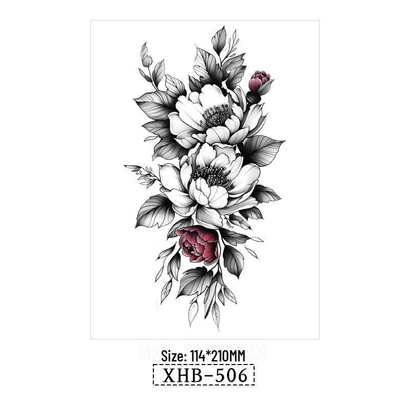 Vattentäta Svarta Djur Halvarm Tatuering Klistermärken