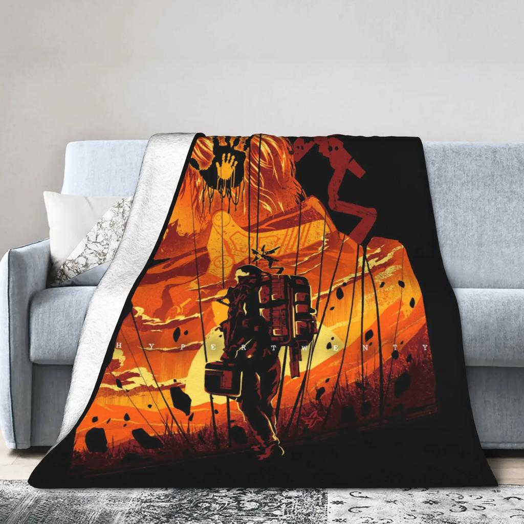 Death Stranding Plüschdecke für Mädchen und Jungen Weiche Flanell-Kuscheldecke für Draußen Warme Bettdecke Hochwertiges Design Geschenkidee