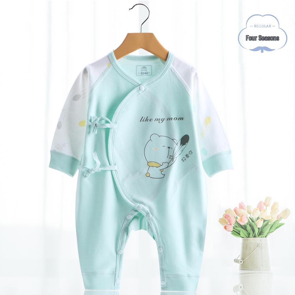 Newborn Baby Jumpsuit - Pure Cotton, Spring & Autumn, 0-6 Months, Base Layer & Crawling Rompers.