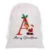 5pcs Large Letter Drawstring Bag Cloth Bag Party Festival Supplies Bag Christmas Gift Bag Santa Claus Bag