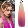 Colored Hair Extensions for Braids Ombre Ponytail Extension Colorful 18 Inch Crazy Tinsel Hair Day Accessories for Women