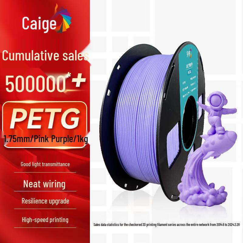 CaiGE 1.75mm PETG 3D Printer Filament CN Plug (adapter Included)