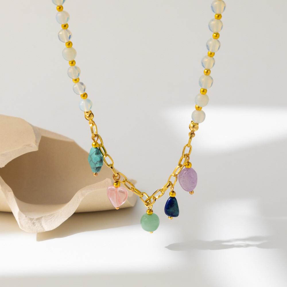 2023 Trendy Fall Geometric Copper Necklace With Vintage Heart Pendant Shaped