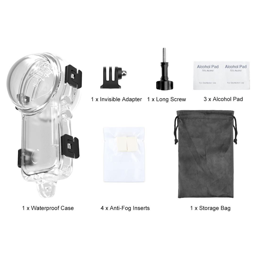 For Insta360 X4 Air PULUZ 50m Waterproof Sealed Diving Case прозрачный