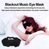 Silk   5.0 Wireless Eye Mask     Music   Eye Mask for Listening To Songs and Calls(Black )