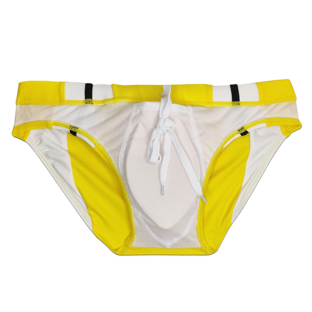 Herren-Badehose, Badehose, Farbblockierung, modischer Druck, enge Passform, sexy Bademode, Strandkleidung, Bräunen, Surfen, Fitnessstudio