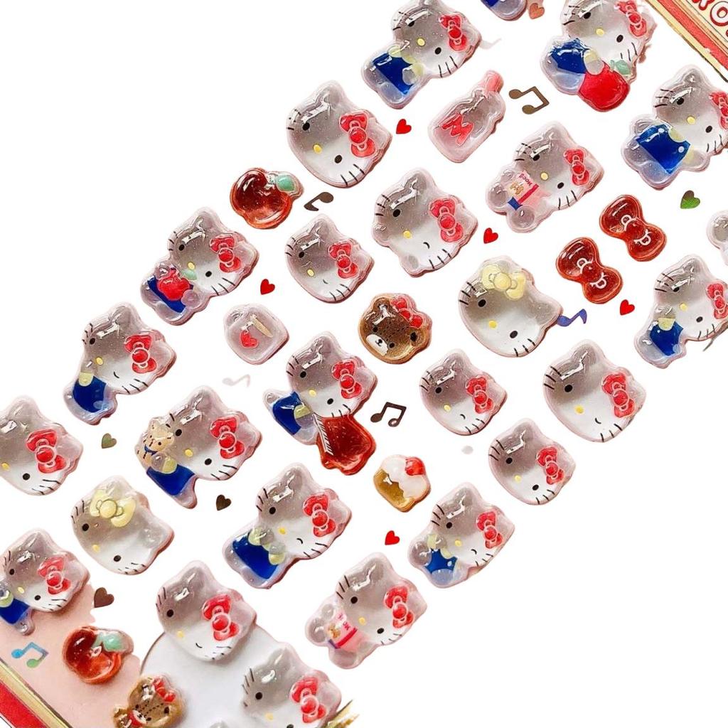 Cute 3D Embossed KT Cat & Clownfish Stickers for Phone & Tablet Decor