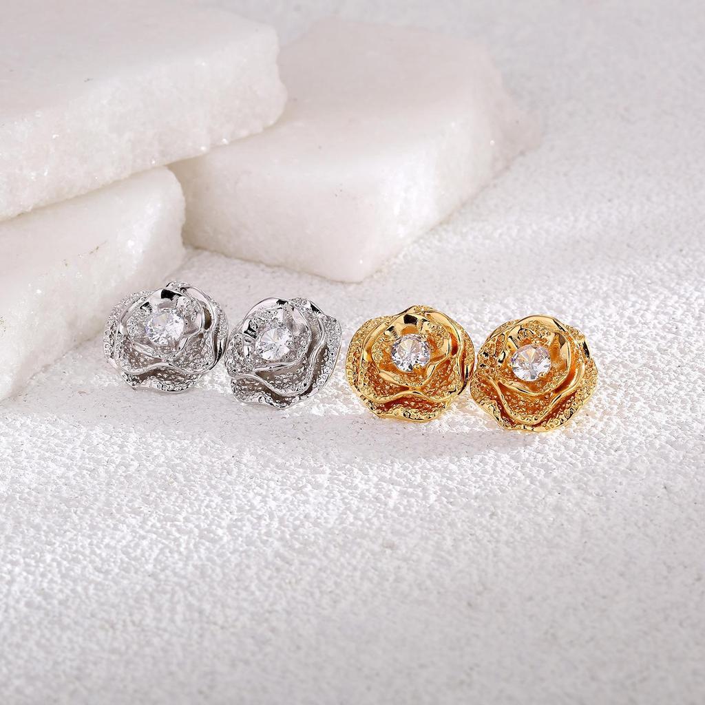 Matte Gold & Silver Hong Kong Style Designer Earrings for Women - European, American, & Korean Minimalist Collection