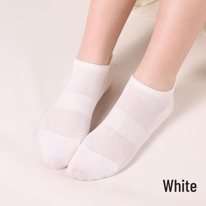 Women's Spring & Summer Cotton Socks - Breathable, Antibacterial, Anti-Pilling Mesh, Boneless Design, Compact Spinning Boat Socks