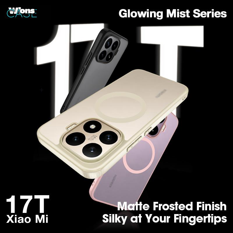 Etui do Xiaomi Mi 17T/17T Pro Magnetyczne Matowe Matowe Skóra Dziecka Odporne na Odciski Palców Odporne na Upadki Podniesione Krawędzie Obiektywu Aparatu Pokrowiec