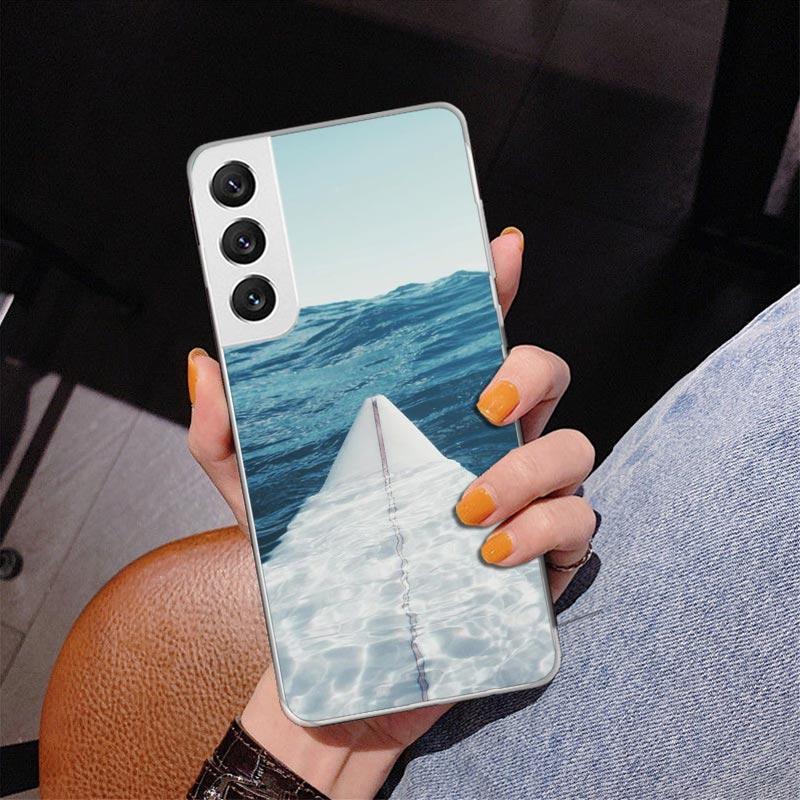 Surfbrett Surfen Surf-Mädchen Sommer Handyhülle für Samsung Galaxy S26 S25 Edge S23 S24 Ultra S22 Plus S21 S20 FE Einzigartige Hülle Sof