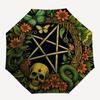 Bohemian Wreath with Pentagram, Skull, and Butterflies Wall StickerUmbrella with Cute Design, Portable 3-Fold Compact Umbrella for Men & Women, Valent