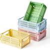 Kell Plastic Baskets Stackable Organizer Pantry Storage Bins Folding Containers Crate