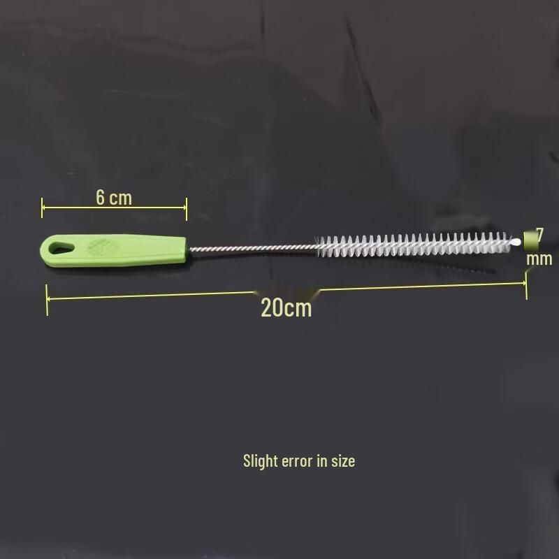 Miaojiayi Soft Bristle Test Tube & Straw Cleaning Brush Set