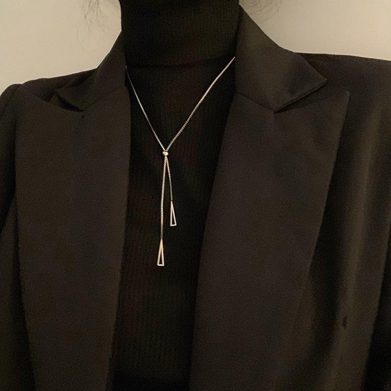 Korean Geometric Clavicle Necklace - Minimalist Fashion for Women