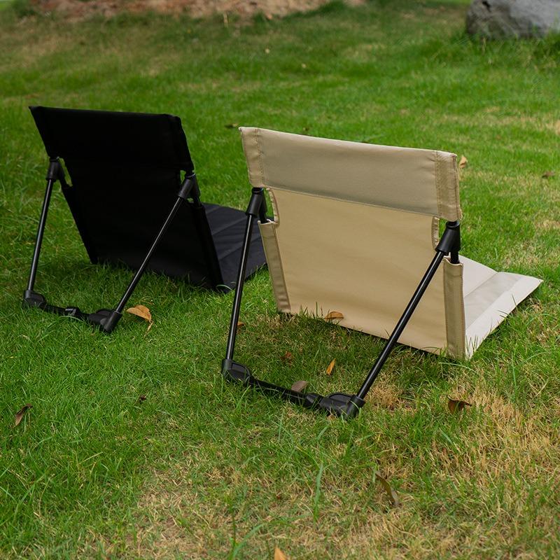 Back Cushion Chair Portable Outdoor Folding Chair Camping Back Cushion Chair Tent Leisure Chair Balcony Park Lawn Picnic Chair