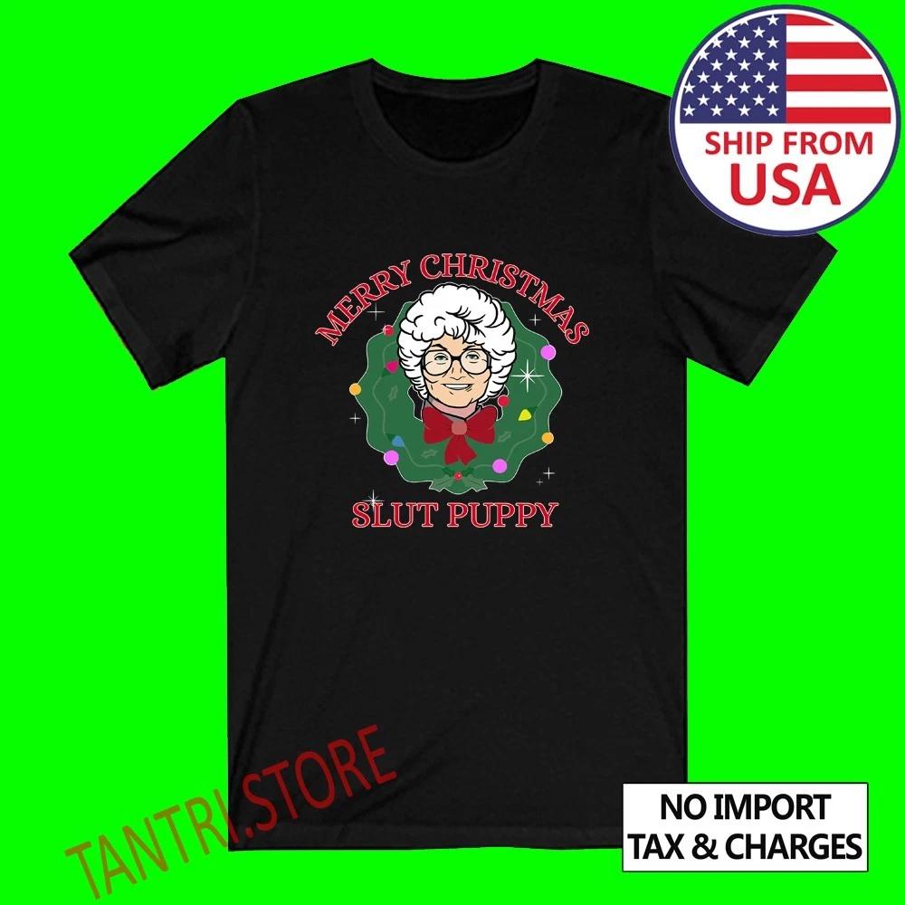 The Golden Girls Sophia Merry Christmas Slut Puppy Men s Black Size S to 3XL S