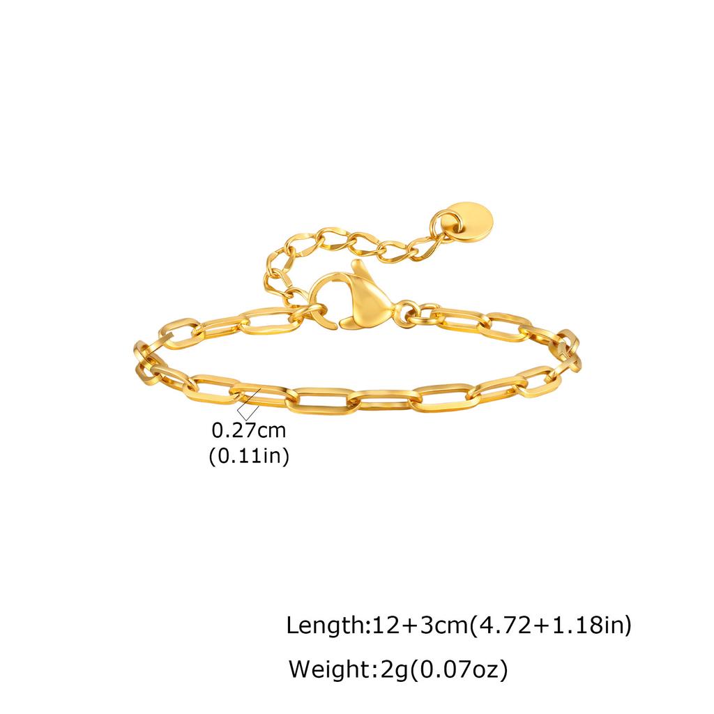 Stainless Steel Flat Cross Chain Bracelet Children'S Br-1515