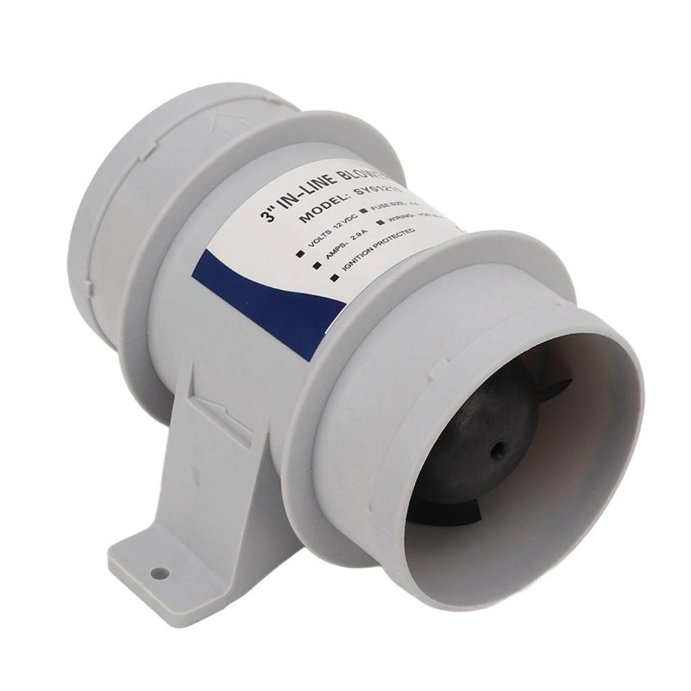 Silent Operation 3 Inch 12V Marine Inline Blower with Resistant Housing and Efficient Fan for Yacht Ventilation