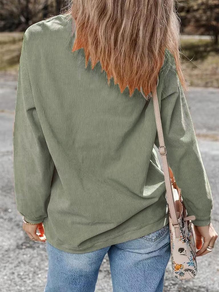 2025 European & American Casual Crew Neck Long-sleeved Pullover Sweatshirt - Autumn/Winter Fashion