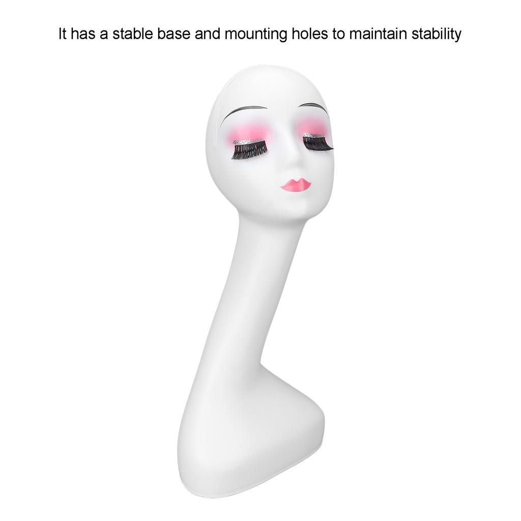 Female Mannequin Head 50cm Stability Beautiful Charming Display Easy Use With Makeup Manikin Head