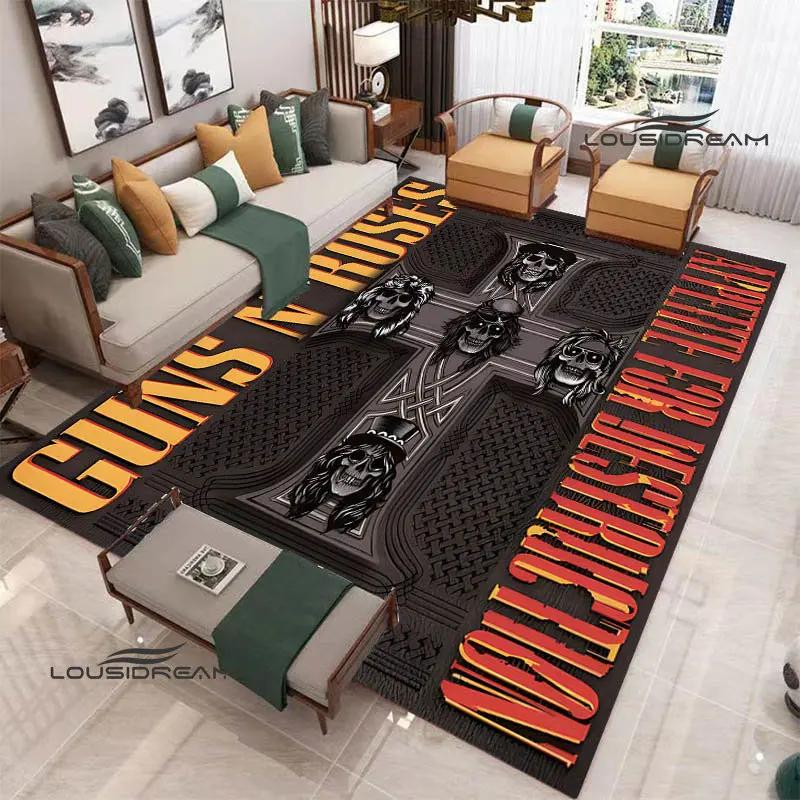 Guns n'roses band retro print carpet fashion home decoration non -slip carpet photography propsmal area rug birthday gift