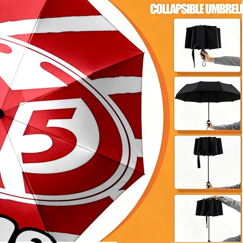 Custom Name Personalized 05 1FSV Mainz 05 Print Umbrella, Auto Open Close, 8‑Rib Sturdy Frame, Commute Camping Hiking Use, Birthday Gift