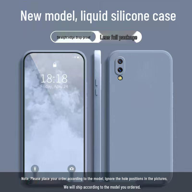 Vivo V11 Liquid Silicone Anti-Drop Solid Color Phone Case