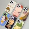 Contemporary Art Yoshitomo Nara Phone Case Color Silver Shell For LPhone 17 16 16e 15 14 13 12 11 Pro Max Plus