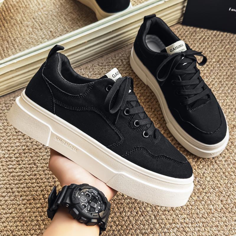 Men 's Casual Four Seasons Fashion Canvas Skateboarding Students Comfortable Sneakers Boys Trending Soft Sole Breathable Shoes