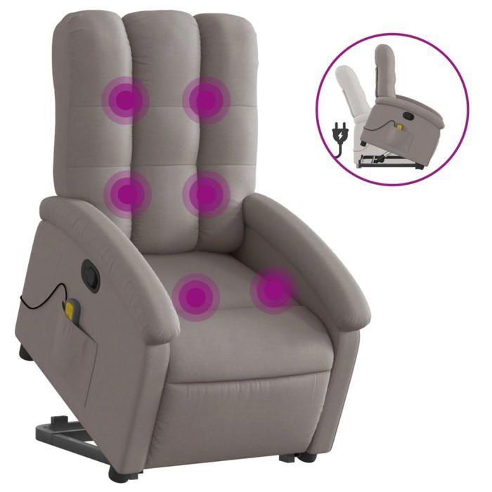 VidaXL Reclining Massage Armchair, Relaxation Chair with Adjustable Backrest and Footrest, Salon Seat, Modern, 3204112