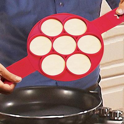 Langlebiger Pfannkuchenring, Schnellverschluss, DIY, flexible Silikon-Spiegelei-Form, Küchenzubehör