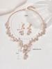 Bridal Rhinestone Crystal Necklace & Earring Set for Women's Prom & Dress Accessories