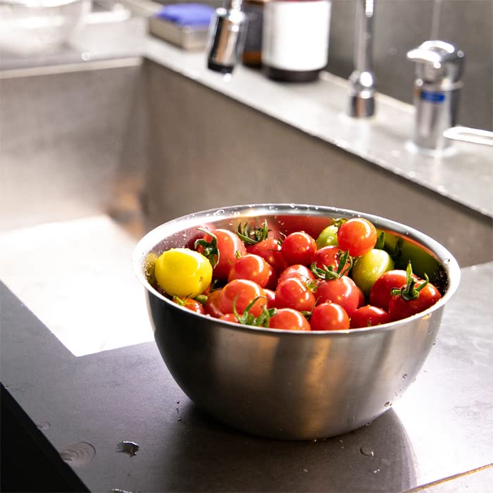 Kyoto Katsugu Deep Rimmed Stainless Steel Bowl, 21cm, Made in Japan, 4580047176983