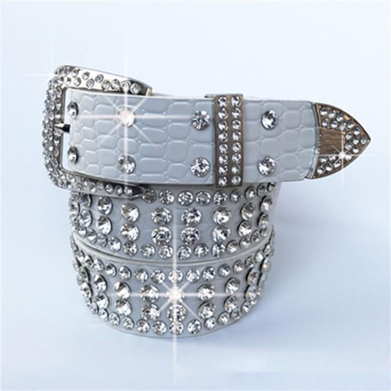 Bling Rhinestone Belt Studded Rhinestone Belt for Jeans Fashion Cowgirl Western Jeans Belt Rhinestone Waistband Belt