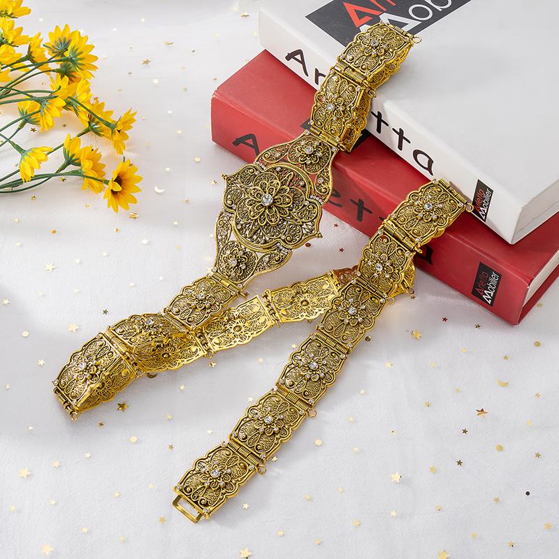 Fatima Fashion Arabian Luxus Braut Gürtel für Frauen Kaukasus Traditionelle Hochzeit Taille Kette Schmuck