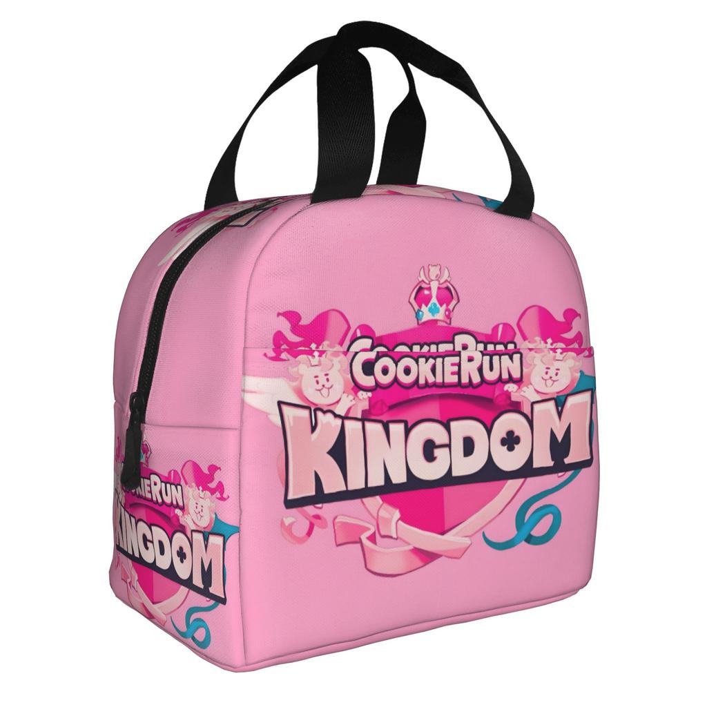 Cartoon Cookie Run Kingdom Game  Insulated Lunch Bags for School Office Anime  Waterproof Cooler Thermal Lunch Box Women Men